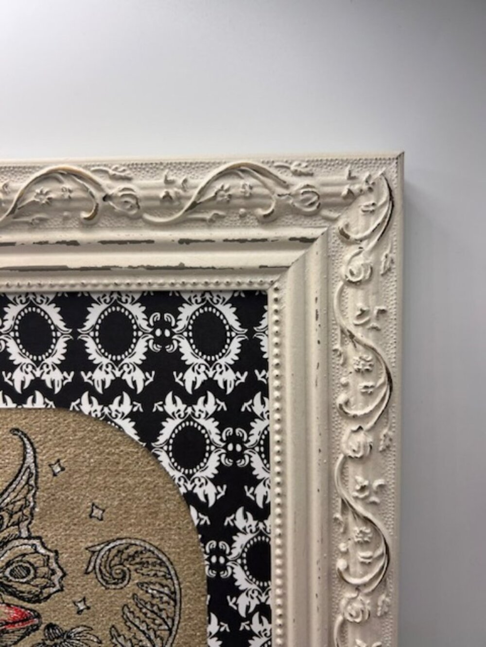 Homemade Butterfly On Mushroom Framed 8X10 Embroidery Art - Picture 5 of 6